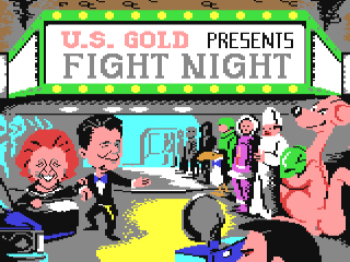 Fight Night title screen for Commodore 64
